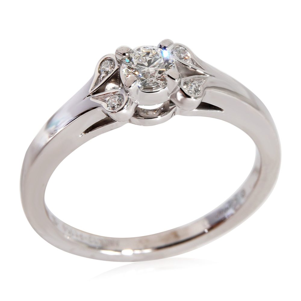 Cartier Ballerine Diamond Engagement Ring in Platinum F VS2 0.22 CTW - Picture 4 of 5